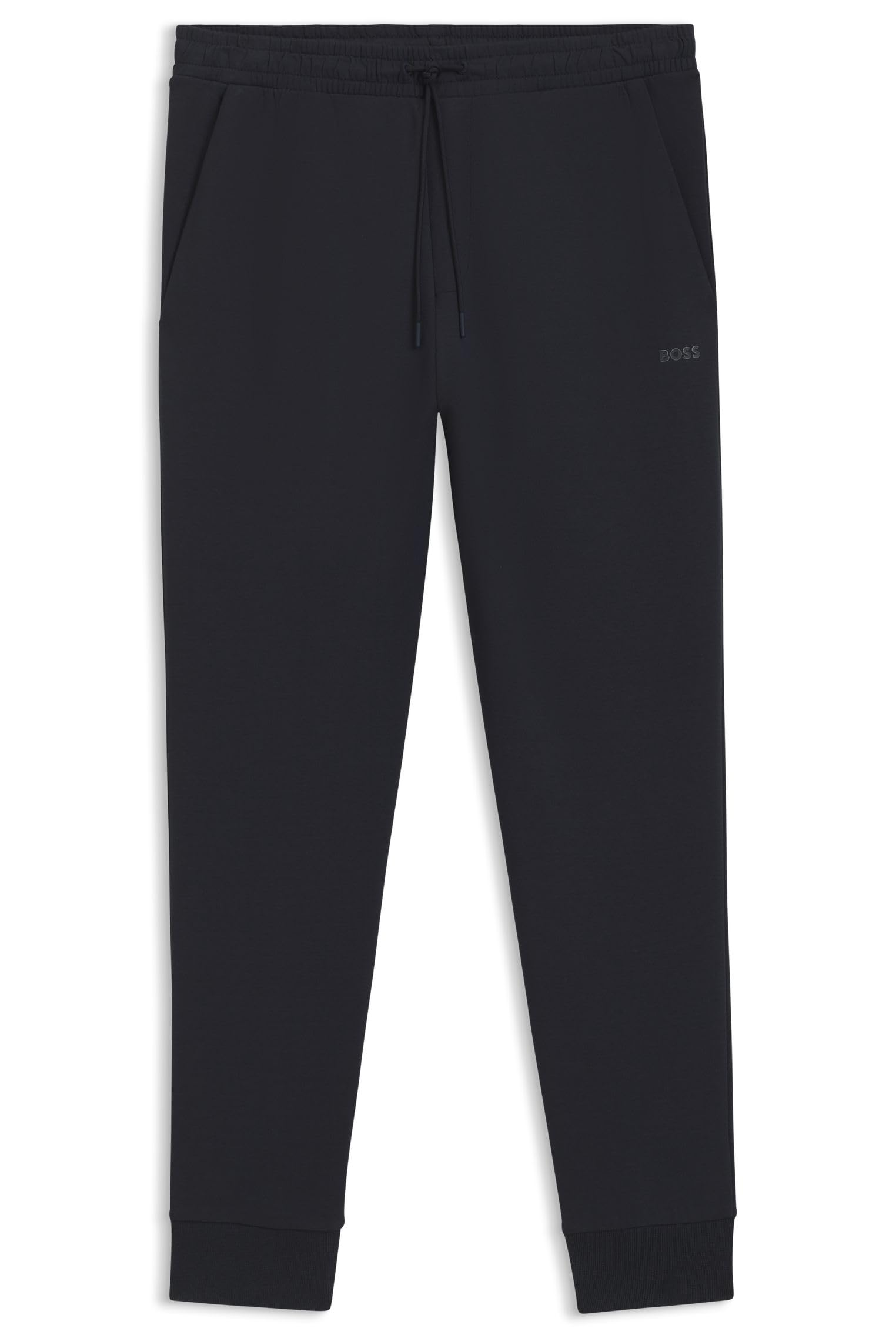 BOSS Mens Curved Joggers Dark Blue M