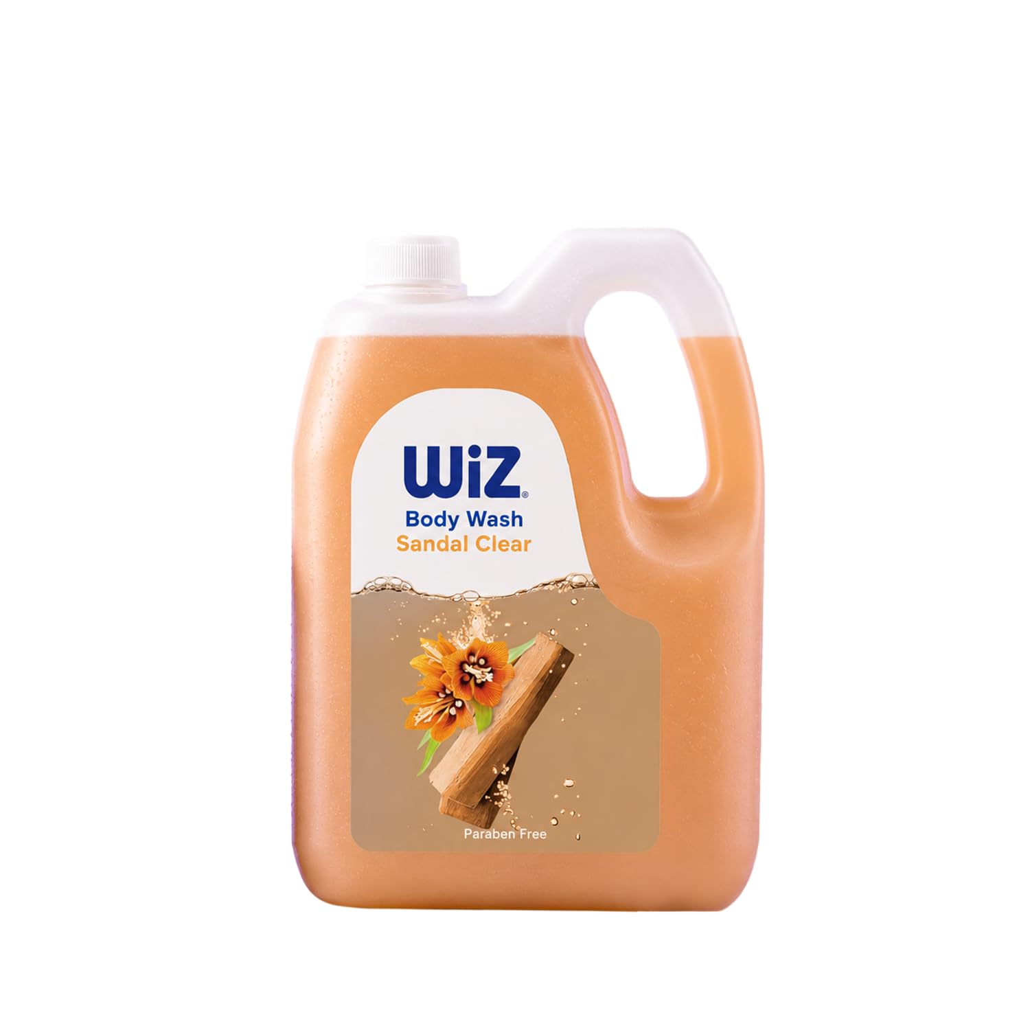 Wiz Sandal Clear Body Wash 5L Refill Can | Paraben Free Shower Gel | Long Lasting Fragrance | Family Pack Liquid Body Cleanser for Men & Women