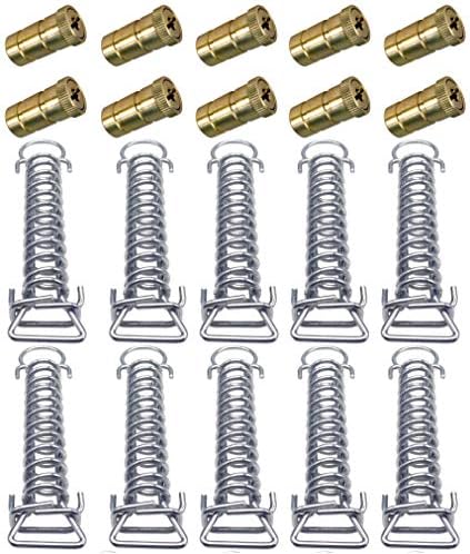 Poolzilla Pool Safety Cover Brass Anchors and Stainless Steel Springs - 10 Pack - Universal Fit