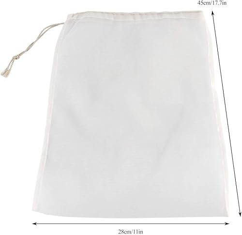 Miniatura 4 de Bolsa de filtro de vino, bolsa de filtro de vino de grado alimenticio 100 unidades, bolsa grande de malla para cerveza, bolsas reutilizables para