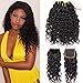 Produktbild PF Hair 9A Grade Brazilian Water Wave Hair 3 Bundles With 4 * 4 Lace Closure (14 16 18+14)