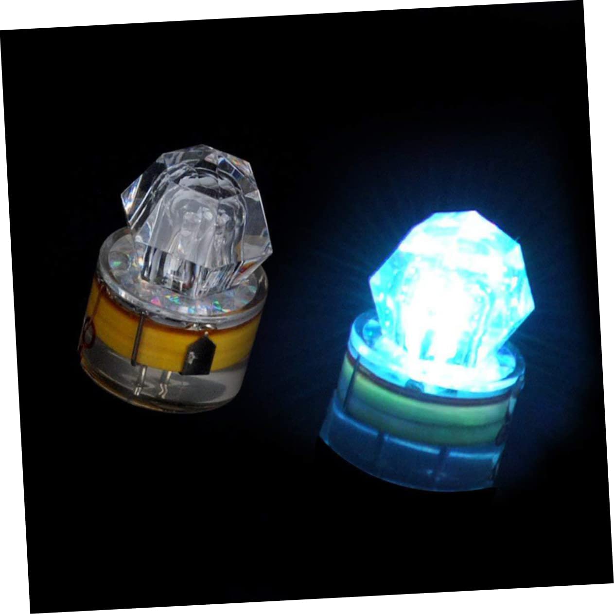 BRIGHTFUFU Submersible Fishing Light Green Led 5pcs Underwater Fish Lure Light for Night Fishing Pond