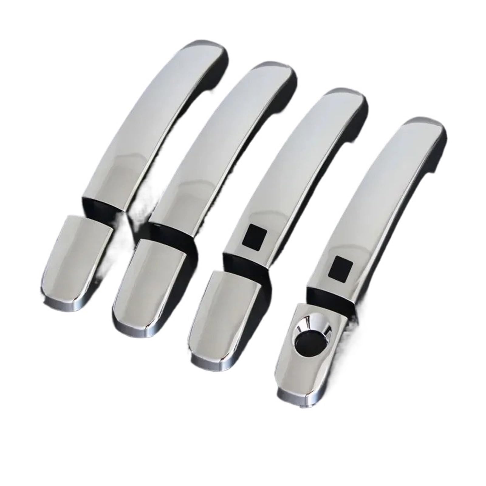 PaCsci Car Outer Door Handle for Ranger Wildtrak T6 T7 T8 2012-2021 ABS Door Handle Cover with Hole(Chrome with Hole)