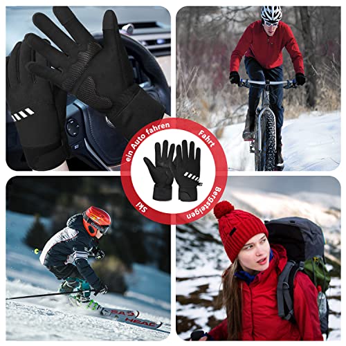 Winter Cycling Gloves For Men Women, Cold Weather Thermal Running Gloves Waterproof, Men’s Touchscreen Ski Gloves, Snow Gloves, Bike Gloves For Outdoor Sports L #TOP6
