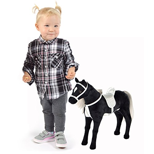 Pink Papaya Caballo de Peluche 40 cm - Caballo de pie Carmen  Caballo Acogedor con sillín y Brida Desmontable Caballo Juguete Grande como una mu?eca para Jugar y so?ar de la Marca Toys