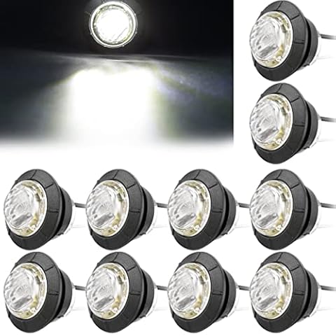 LeKaufen 10PCS Waterproof LED Side Lights Cover