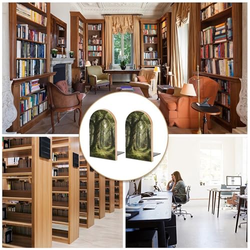 Sujetalibros decorativos de madera noble con acabados artesanales para despachos elegantes 6
