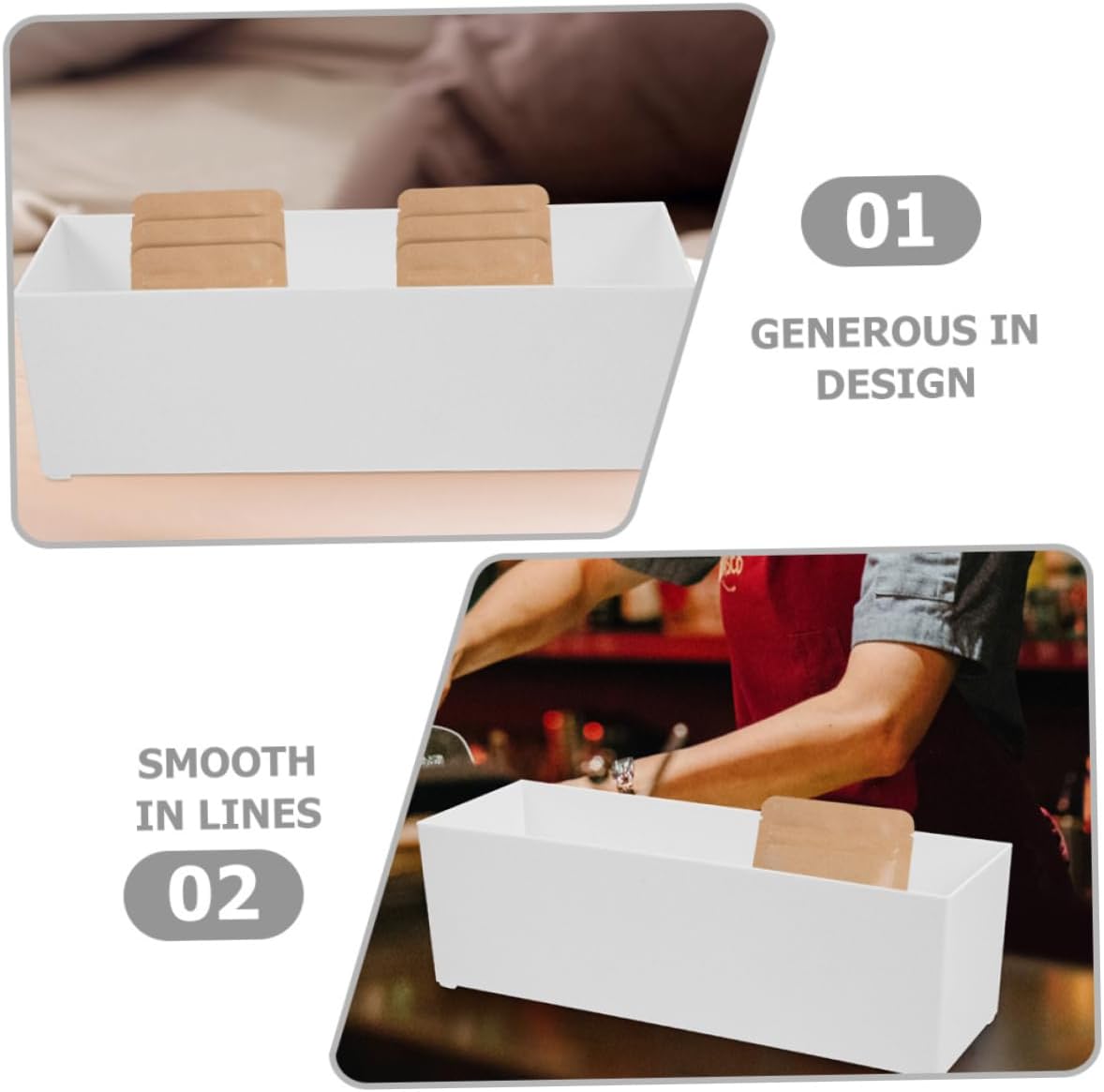 2pcs Tea Bag Organizer Storage Box for Coffee and Tea Multi-functional Tabletop Container for Sugar and Items Sturdy Material Space-saving Design image 2