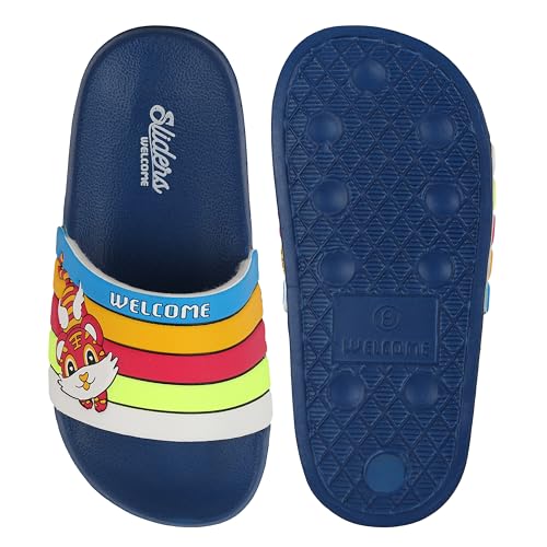 Image of URJO unisex-child Urjo Cubs Kid's Sliders /Slippers Lightweight Super Flexible Stylish Dailywear Sliders /Slippers Boy's & Girl's Slipper