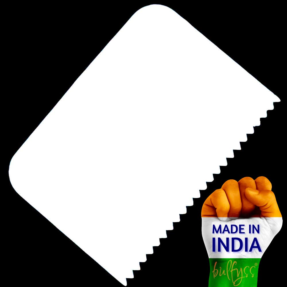 Bulfyss Side Scraper for Cake with Different Pattern Edge Cream Icing Fondant Cake Decorating Tools (Pack of 4, Made in India) 3