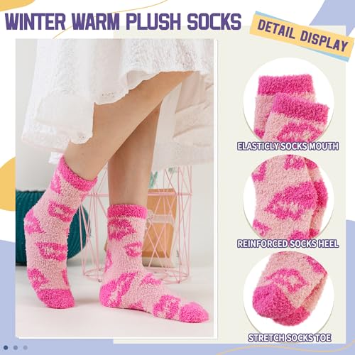 Image of DoSmart Fuzzy Socks For Women Slipper Warm Fluffy Soft Winter Cozy Plush Cabin Sleep Christmas Home Socks