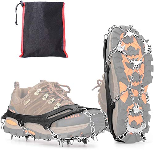 Vdealen Stijgijzers, 19 Tanden Roestvrij Staal Antislip Tractie voor Wandelen op Sneeuw