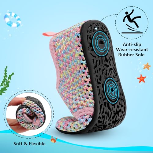 BARERUN Toddler Water Shoes Boys Girls Quick Dry Barefoot Aqua Shoes for Swim Pool Beach Non Slip Breathable Sandals Lightweight Summer House Slippers4