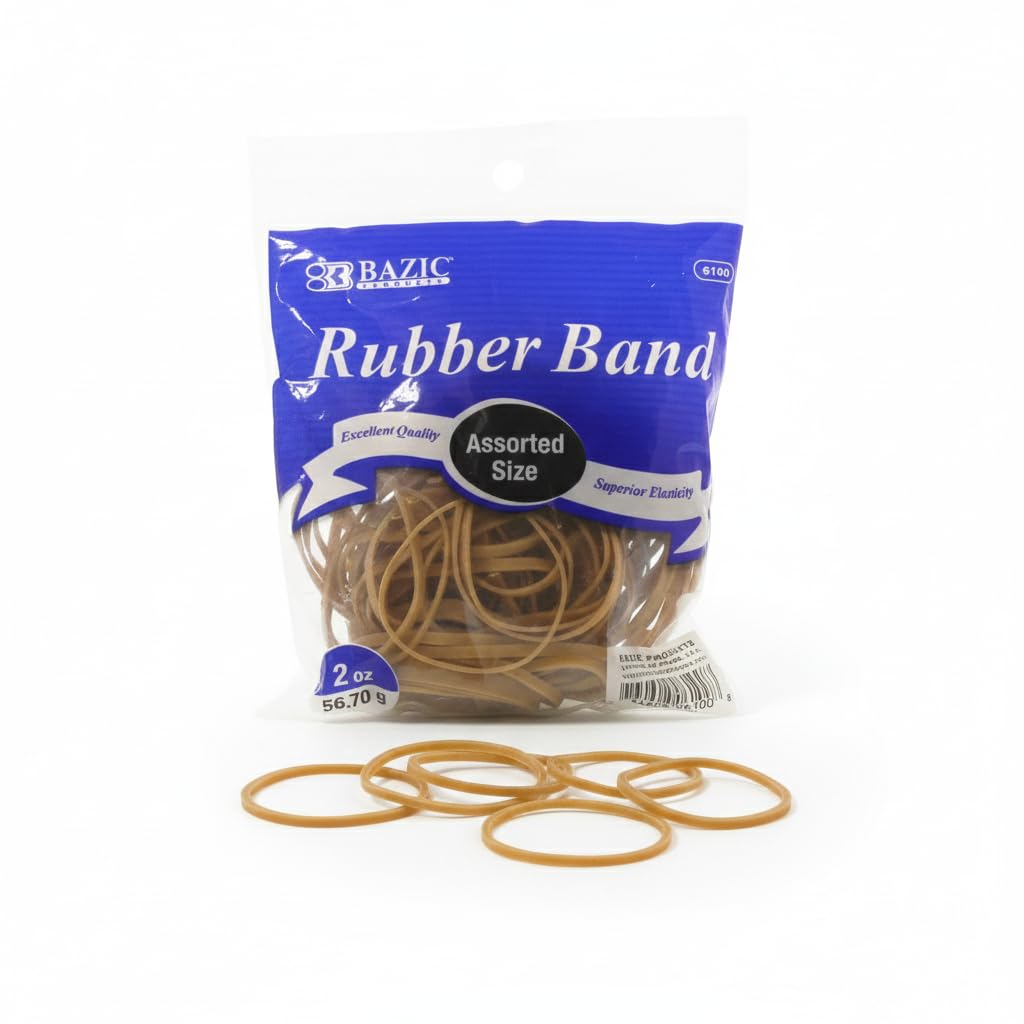 2 Oz./ 56.70 g Assorted Sizes Rubber Bands