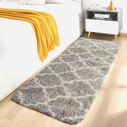 Image of 1.5x3 feet Soft Runner Rug for Living Room and Bedroom, Modern Indoor Floor Carpet with Non-Slip Backing, Comfortable Decorative Home Decor Rug, Easy Clean & Durable- (Grey M II, Rectangular)