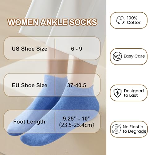 Image of Womens Ankle Socks Cotton No-Show Comfortable Low-Cut Liner Kraft Paper Gift Box