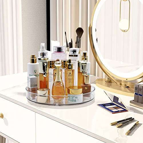 Large Lazy Susan Rotating Turntable Organizer - For Kitchen, Pantry, Cabinet, Dining Table, Fridge, Countertop，Vanity - Spinning Food Storage Container For Spices, Condiments- Clear，11 Inches （2 Pack） #TOP5