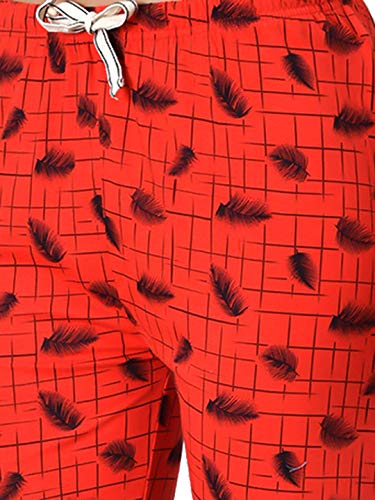 Image of KOTTY Red Cotton Printed Women Pyjama