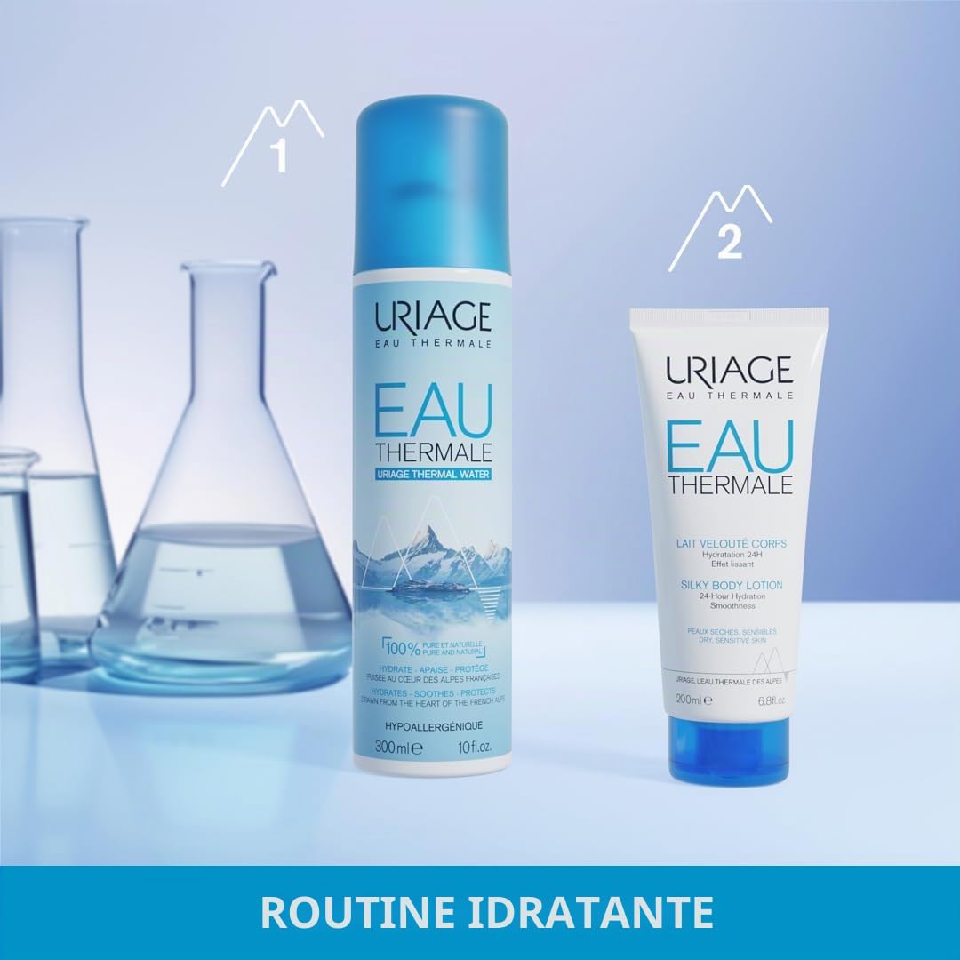 URIAGE EAU THERMALE D'URIAGE Spray - 100% Pura E Naturale - 32% Di Idratazione Dopo 1 Ora - Idrata - Lenisce - Protegge - Spray Fresco - Multiuso - Per Tutta La Famiglia