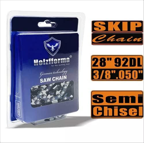 Holzfforma 3/8'' .050'' 28inch 92DL Skip Chain Semi Chisel Chainsaw Saw Chain