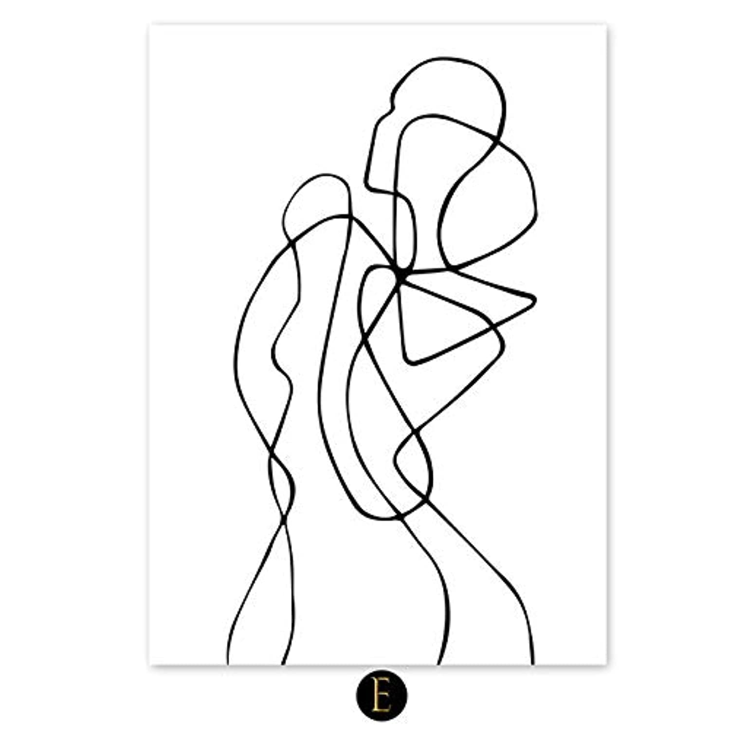 Nordic Minimalist Line Drawing Sexy Woman Body Nude Posters And Prints Wall Canvas Art Paintings Pictures For Bedroom Decor (Color : TWP6038, Size (Inch) 50cmX70cmX1Pc)