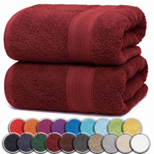 NatureMark Serviettes DE Bain Premium/Serviettes DE Douche en 100% Coton, Douces, durables, avec...