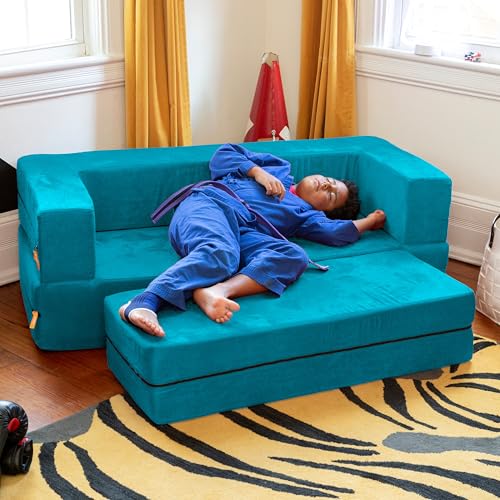Jaxxziplinekidssofalargeottoman3in1foldoutsofabigkidseditionteal  Urban Country Home Decor Jaxx zipline kids sofa large ottoman 3 in 1 fold out sofa big kids edition teal  urban country home decor