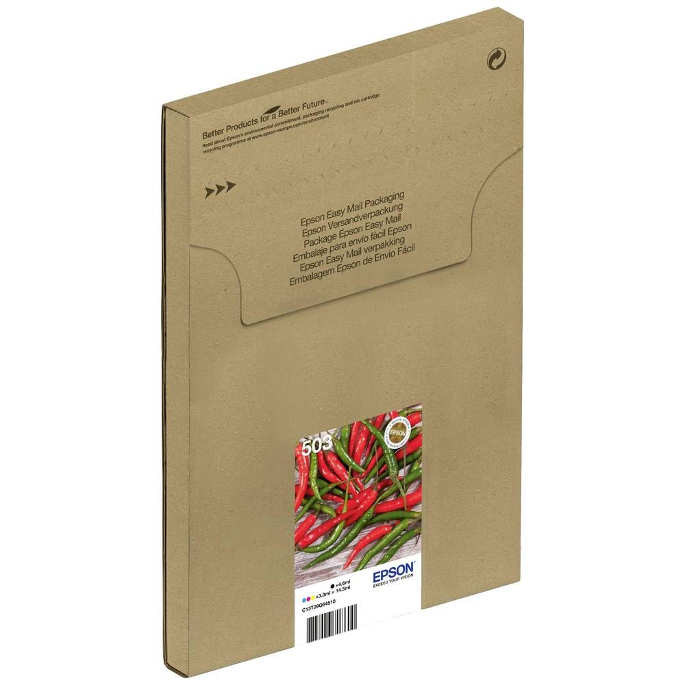 Epson 503 Chillies, Genuine Multipack, Eco-Friendly Packaging, 4-Colours Ink Cartridges