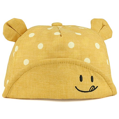 Trendy Apparel Shop Polka Dot Print Animal Ear Stitched Unstructured Infant to Toddler Baseball Hat2