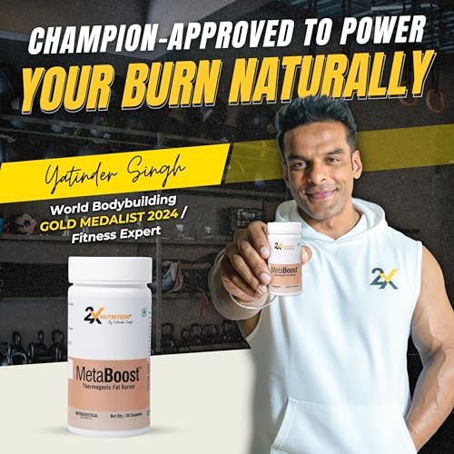 Image of 2X Nutrition MetaBoost, natural and thermogenic fat loss solution | Fat Burner for both men & women | No Side Effects, Energy & Metabolism - Pack of 30 Capsules