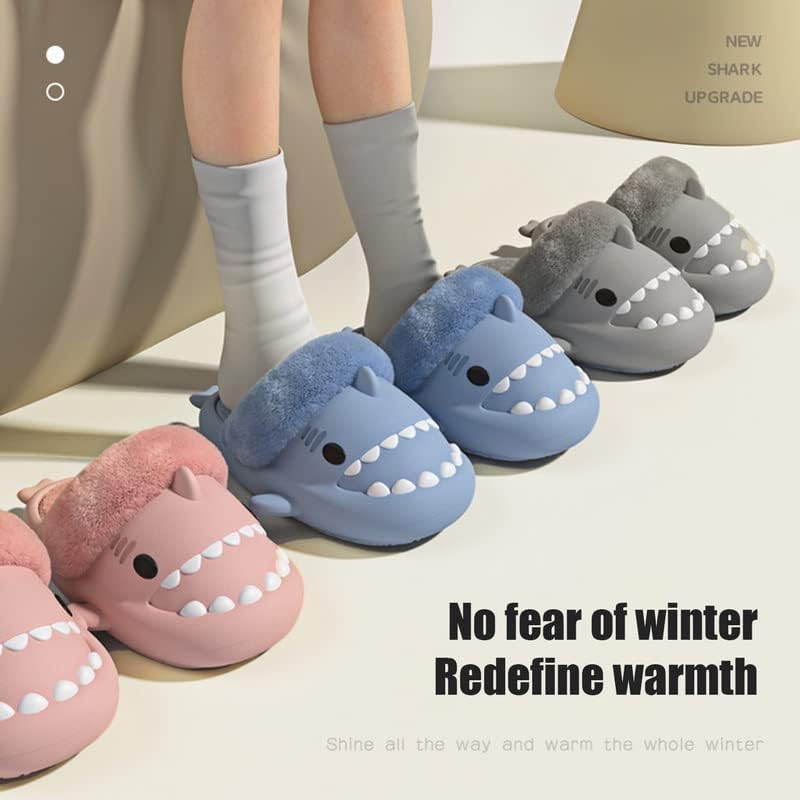 RXLLDOLY Winter 3D Shark Slides, Herausnehmbare Innenseite Weiche