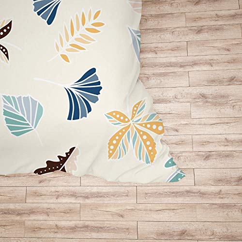 Housse de couette et taies d'oreiller feuilles pour chambre double