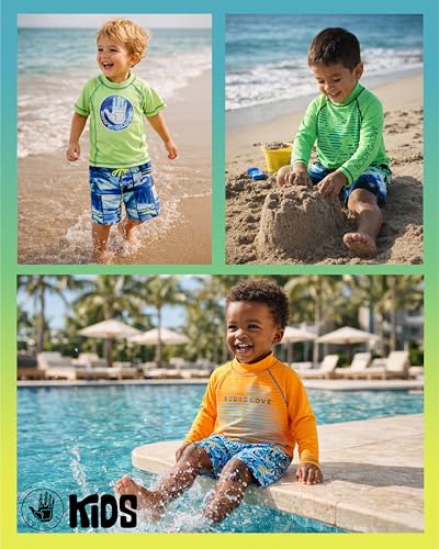 Image of Body Glove Little Boys 2-Piece Rash Guard Swimsuit Set