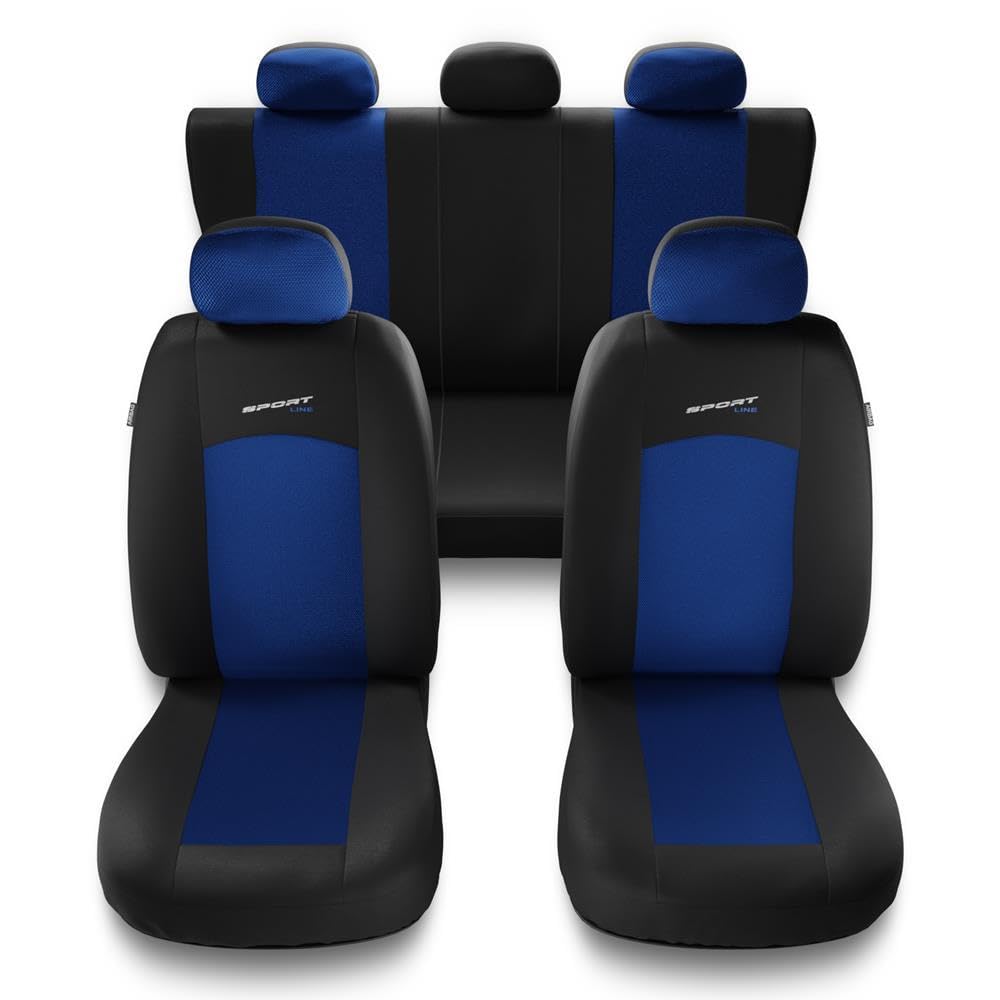 Mossa Fundas Asientos Coche aptas para Fiat Panda II III 2003-. S-BL | Hatchback