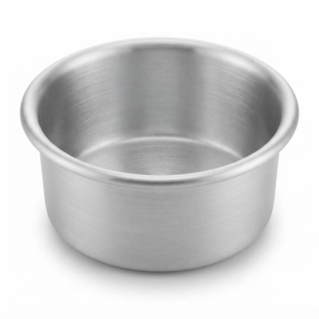 Professional Mini Cheesecake Pan with Removable Bottom by Glownary – 3 1/4" x 2", 0.5 liters, Aluminum, Silver, Model Mck325