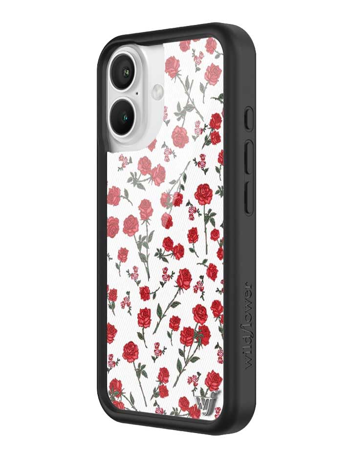 Image of Wildflower Cases - Compatible with iPhone 16 | Protective Bumper, 6.5ft Drop Test Certified, Women Owned Small Business | Red Roses