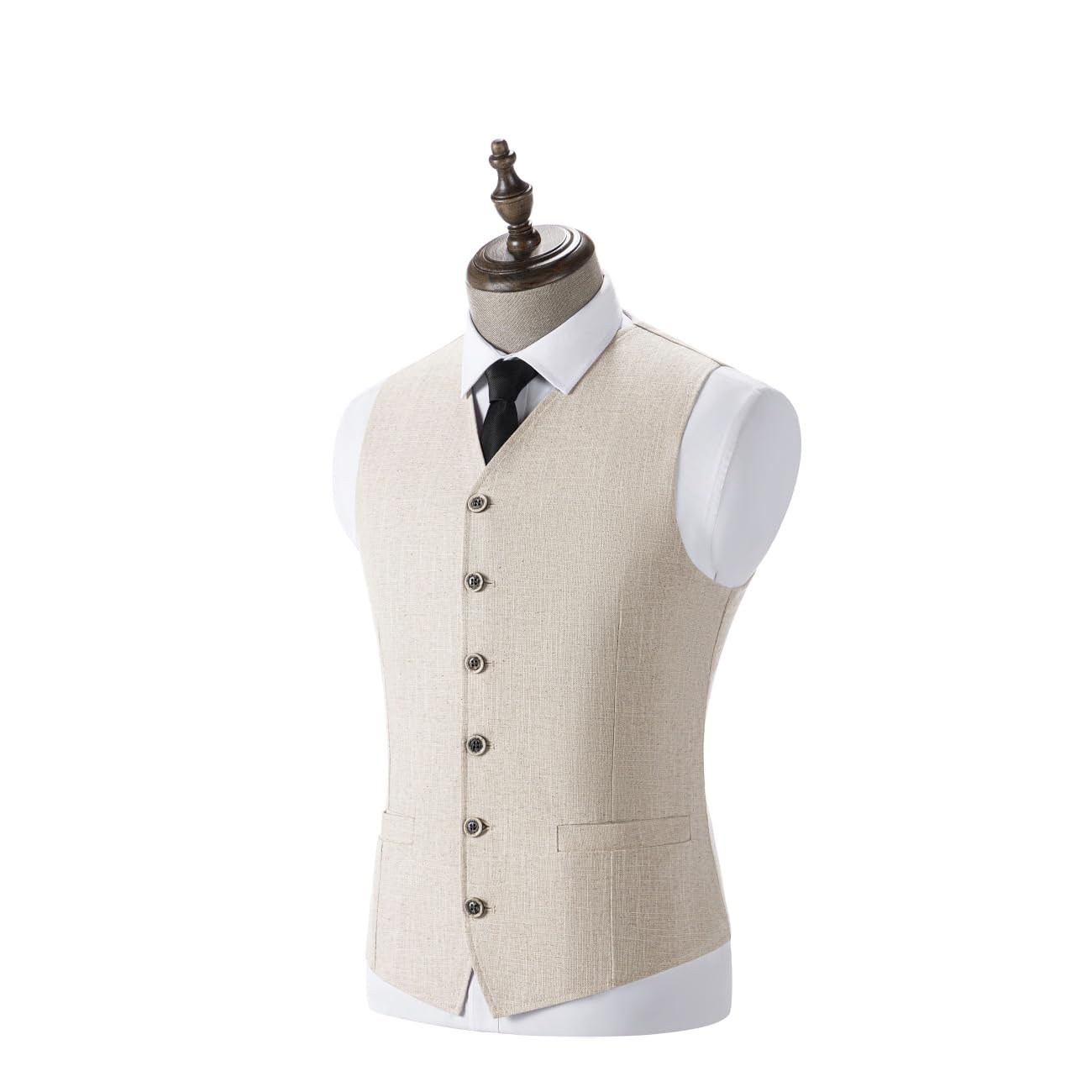 Gilet d'été en lin pour homme, style vintage, rétro, business, fête, coupe droite