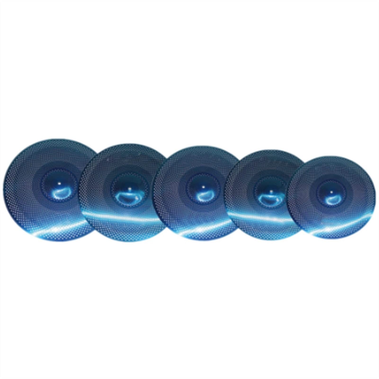 Ensemble De Cymbales Muettes Bleues 14 "Hihat + 16" Crash + 18 "Crash + 20" Ride Cymbal Cymbales batterie