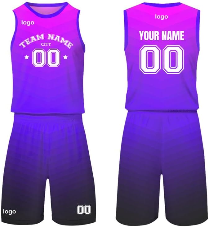 Custom Men Basketball Jerseys Sets with Logo Name Number Team Custom Basketball Jersey Personalized Basketball Jerseys