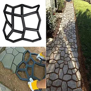 HomeFast Paving Mould Walk Maker Reusable Concrete Path Maker Molds Stepping Stone Paver DIY Paving Moulds for Lawn Patio Yard Garden