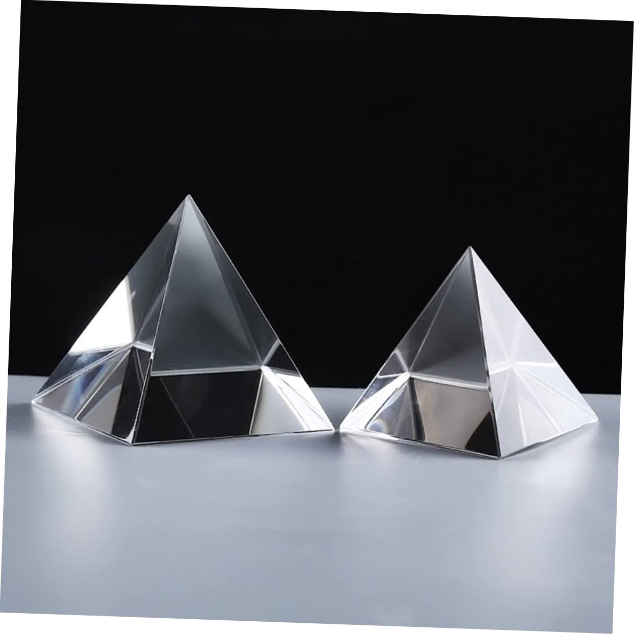Prisma de Cristal Pirámide de Cuatro Lados de Vidrio Óptico 100 Mm | 1 Pieza, Experimento Óptico E Investigación del Iris, Adorno de Escritorio y Meditación