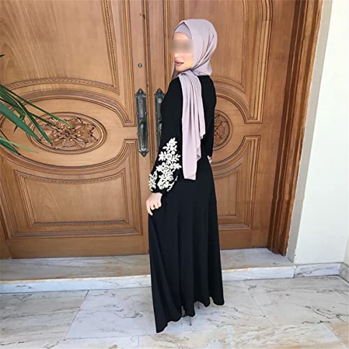 Robe du Ramadan Dubaï fluide et légère en mousseline bleue