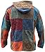 Shopoholic Fashion Mens Plain Patchwork Grandad Hoodie Shirt(XL) Multicoloured