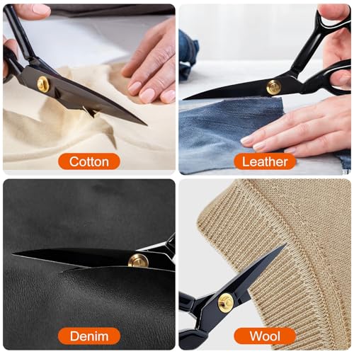 Image of 8 inch Heavy Duty Fabric Scissors - Tailor Scissors Ultra Sharp Blades and Comfort Grip Handles - For Office, Home, Sewing, Artists and Crafts