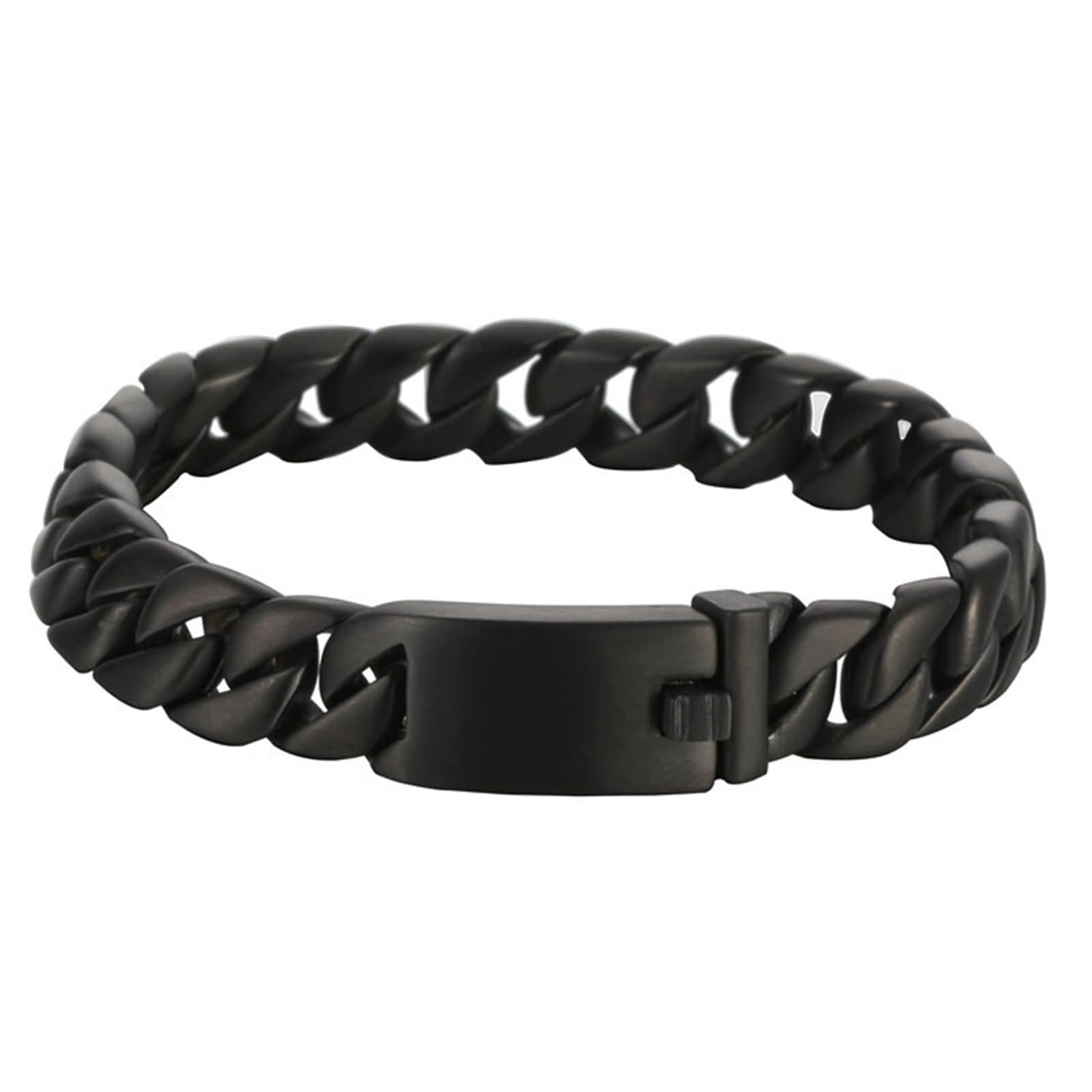 ANAZOZPulseras Hombres Acero Inoxidable,Pulseras Hombre Plata Cadena de Curb