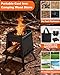 GVUHR Portable Wood Burning Stove - Lightweight Cast Iron Camp Stove for Backpacking，A Small Size 8.9in * 8.9in * 8.7in Backpacking Camping Stove Kit (Black, Small)