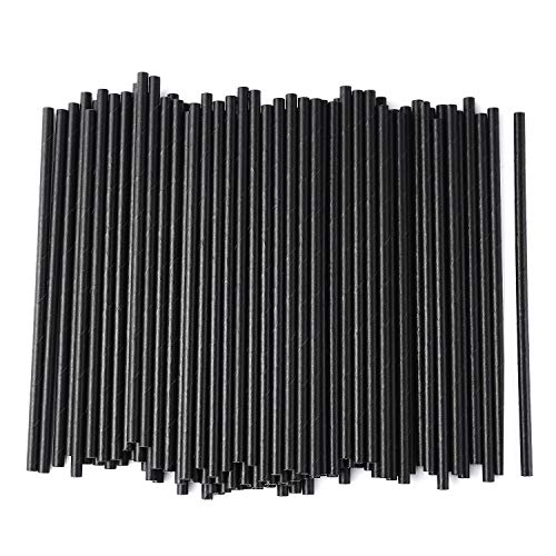100 pitillos de papel negro biodegradables miniatura 2