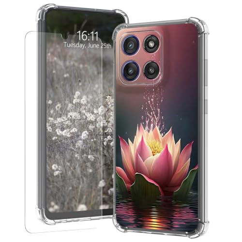 for Motorola Moto Edge 2026 Clear Case with Screen Protector Women Girls