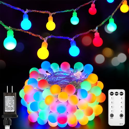 Minetom Multicolor Globe String Lights, 33 Feet 100 Led Fairy