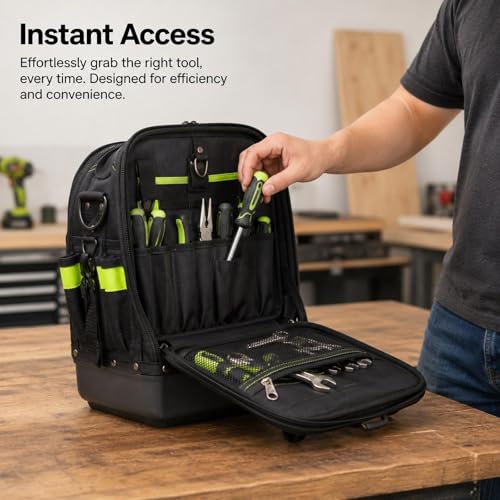 Sac à outils robuste avec poches de rangement pour sécuriser le matériel lourd